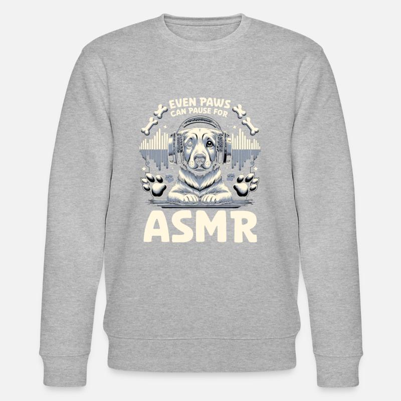 Asmr Whispering Asmr Enthusiast Mindfulness - Stanley/Stella Unisex Bio-Sweatshirt CHANGER - Grau meliert