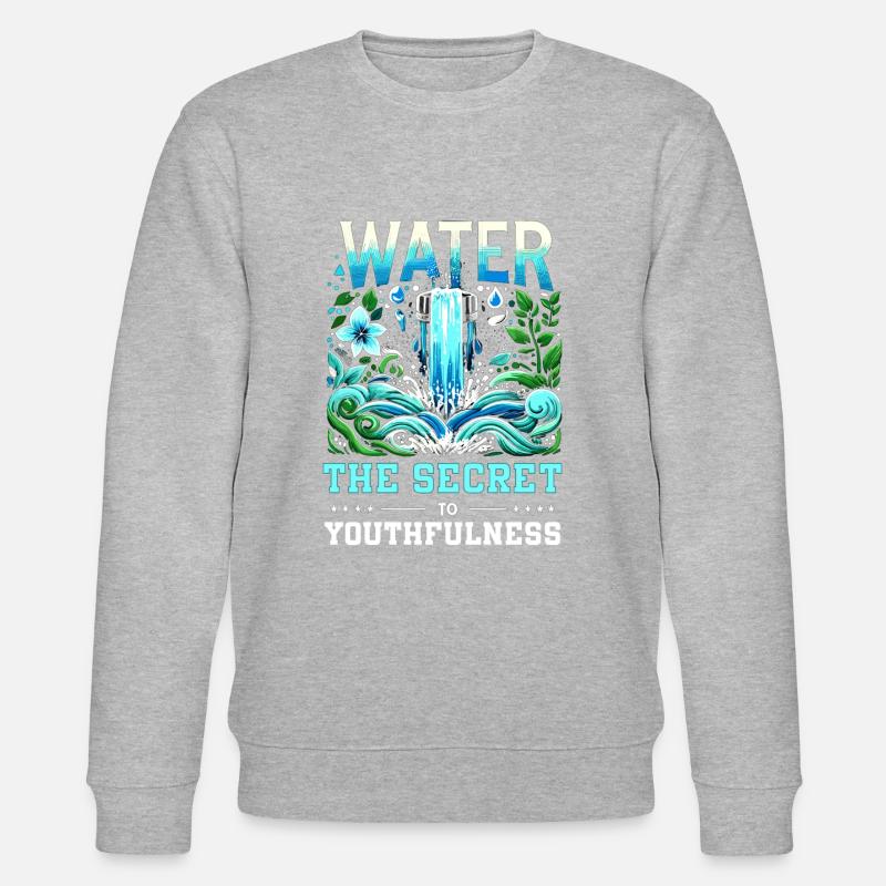 Hydration Drink Water Stay Hydrated - Stanley/Stella CHANGER Unisex Organic Sweatshirt - heather grey