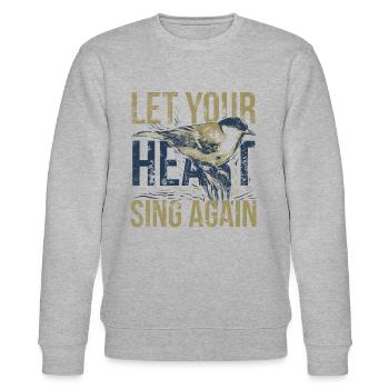 spring - Stanley/Stella CHANGER Unisex Organic Sweatshirt - heather grey - Front - Nik (191cm) & Marisol (170cm)