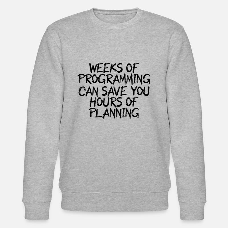 weeks of programming - Stanley/Stella CHANGER Unisex Organic Sweatshirt - heather grey