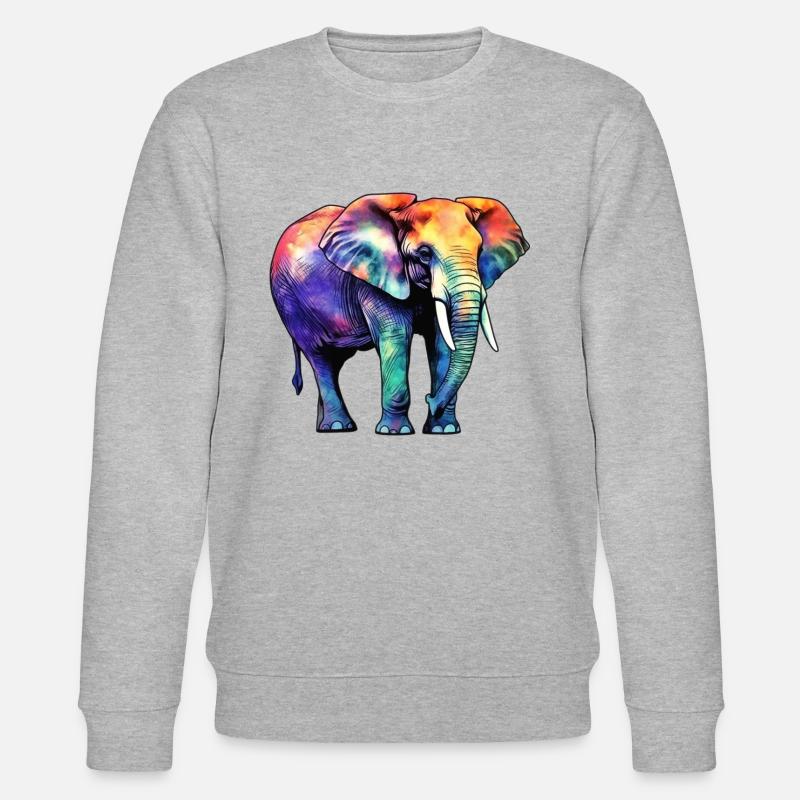 Éléphant - Sweat bio CHANGER Stanley/Stella Unisexe - gris chiné