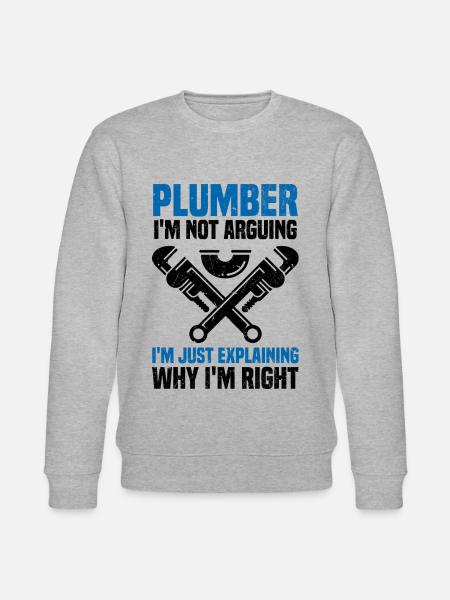 Plumber - Stanley/Stella CHANGER Unisex Organic Sweatshirt - heather grey
