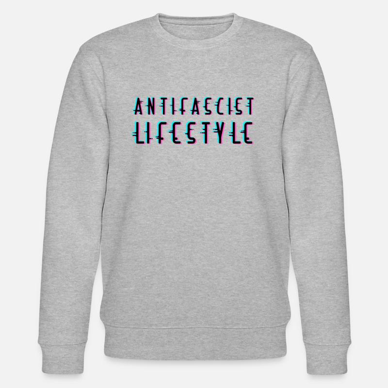 Mode de vie antifasciste - Sweat bio CHANGER Stanley/Stella Unisexe - gris chiné