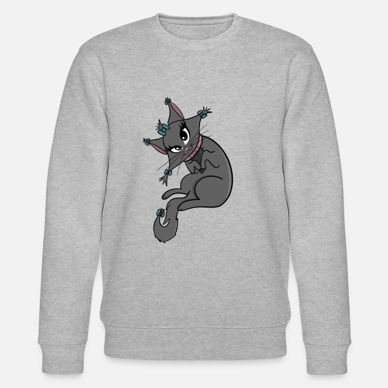 Douce dame de chat chillt - Sweat bio CHANGER Stanley/Stella Unisexe - gris chiné