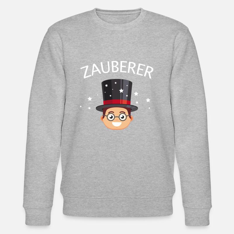 Zauberer Zaubern Junge - Stanley/Stella Unisex Bio-Sweatshirt CHANGER  - Grau meliert