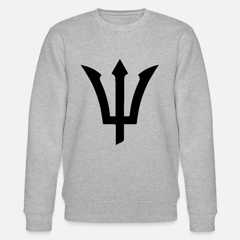 Dreizack - Vektor - Stanley/Stella Unisex Bio-Sweatshirt CHANGER  - Grau meliert