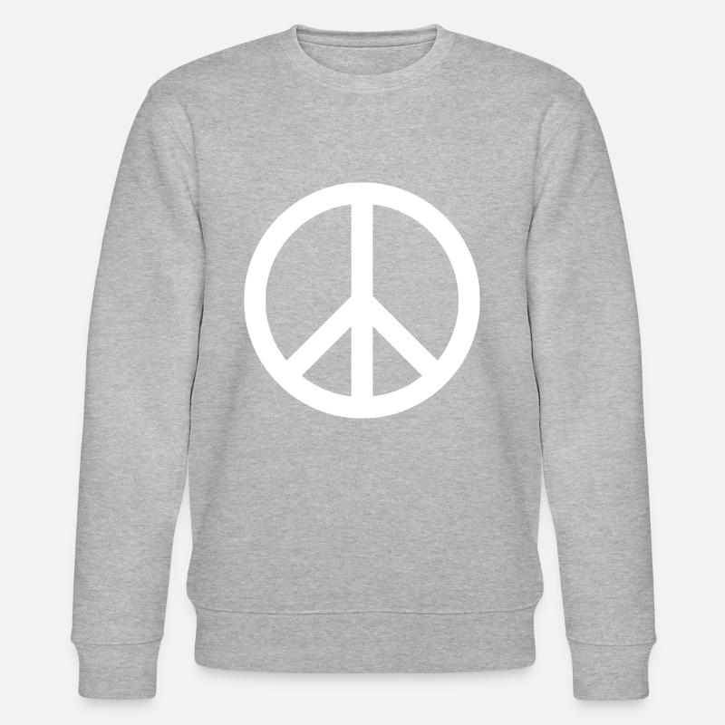 Peacezeichen - Stanley/Stella Unisex Bio-Sweatshirt CHANGER  - Grau meliert