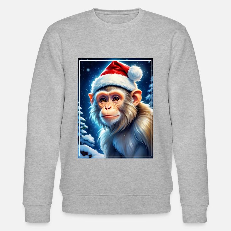 Winterlandschaft Monkey 1.10 - Stanley/Stella Unisex Bio-Sweatshirt CHANGER  - Grau meliert