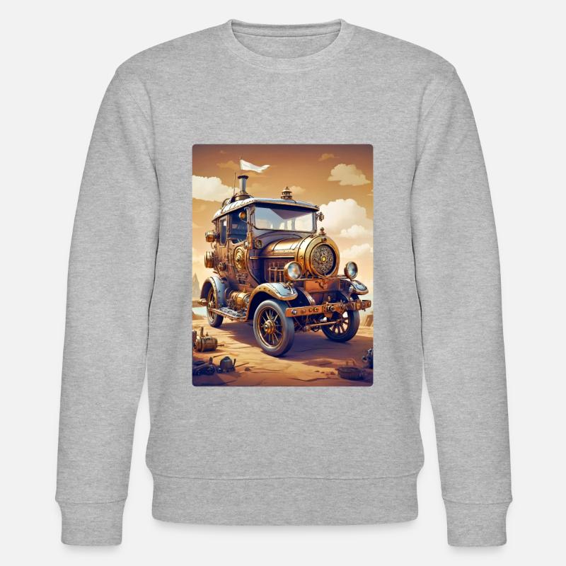 Steampunk Automobile 1.7 - Stanley/Stella Unisex Bio-Sweatshirt CHANGER  - Grau meliert