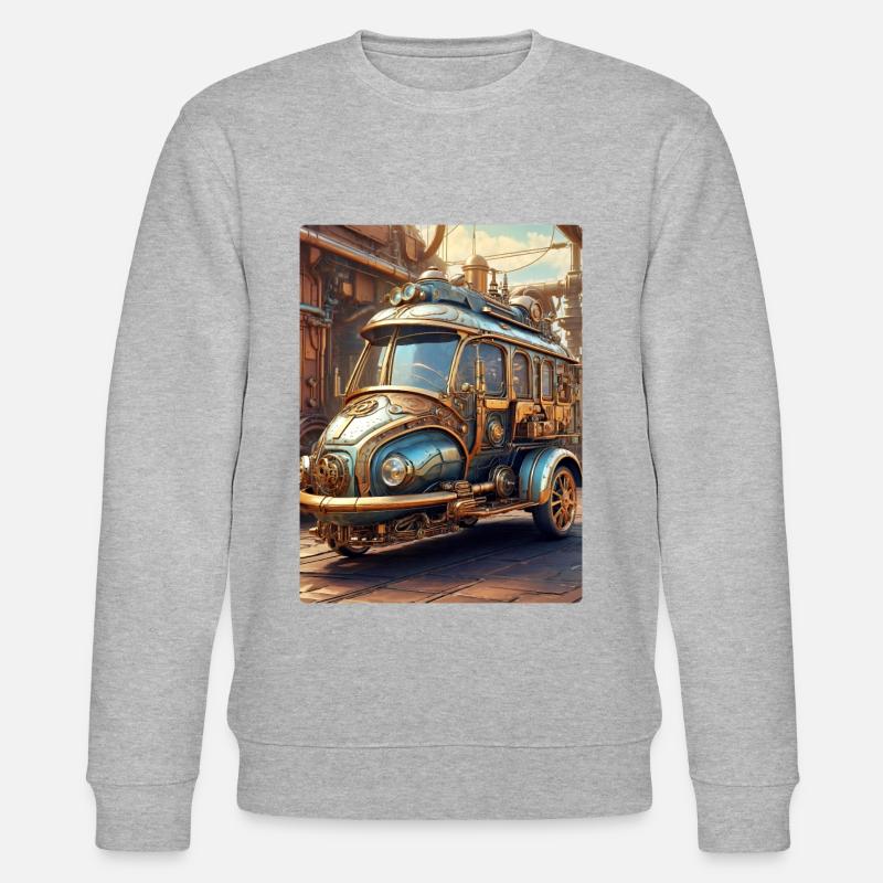 Steampunk Automobile 1.4 - Stanley/Stella Unisex Bio-Sweatshirt CHANGER  - Grau meliert