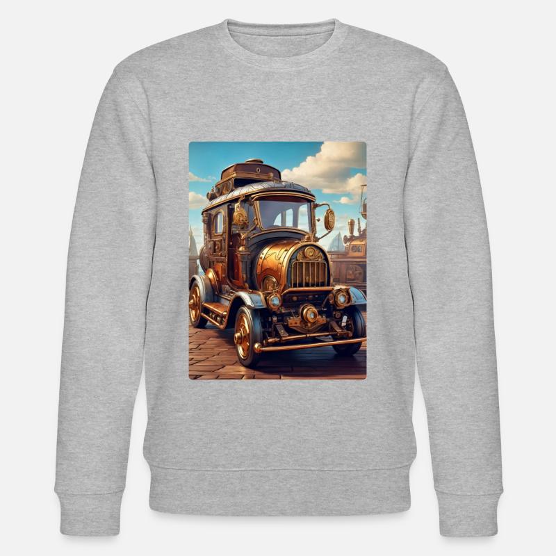 Automobile Steampunk 1.15 - Sweat bio CHANGER Stanley/Stella Unisexe - gris chiné