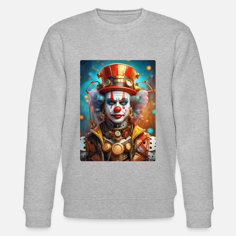 Steampunk Clown 1.22 - Stanley/Stella Unisex Bio-Sweatshirt CHANGER  - Grau meliert