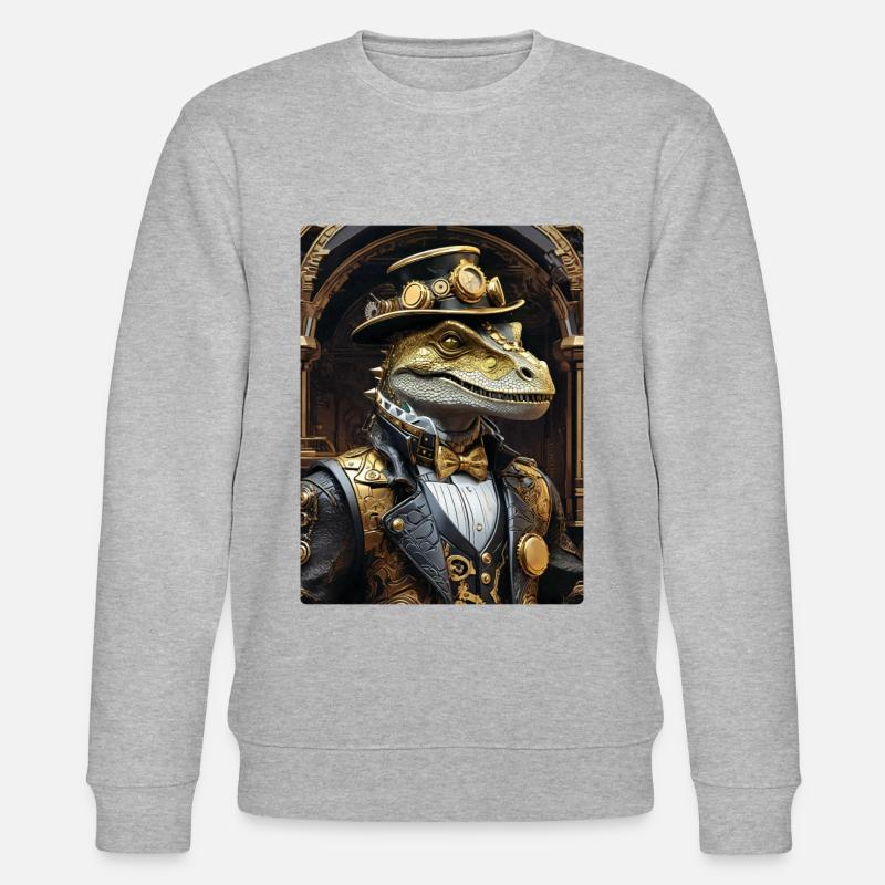Dino Steampunk 1.4 - Sweat bio CHANGER Stanley/Stella Unisexe - gris chiné