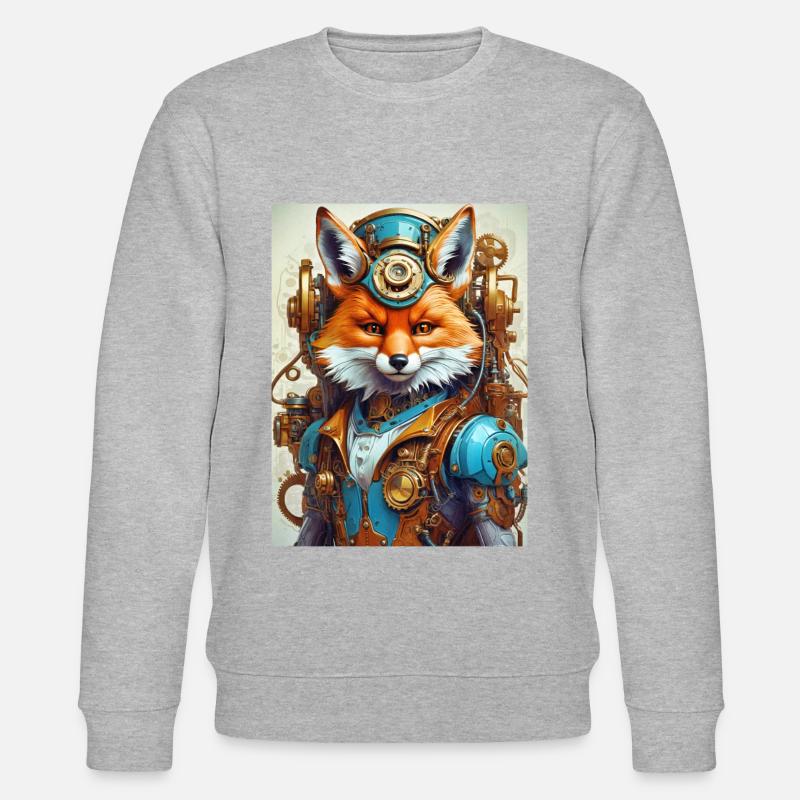 Steampunk Pompier Fox 1.8 - Sweat bio CHANGER Stanley/Stella Unisexe - gris chiné