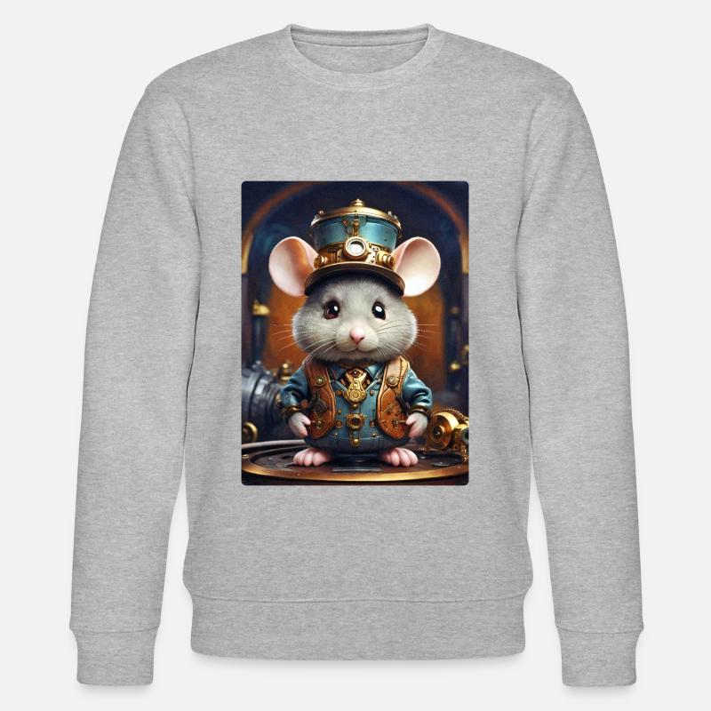 Souris Steampunk 1.8 - Sweat bio CHANGER Stanley/Stella Unisexe - gris chiné