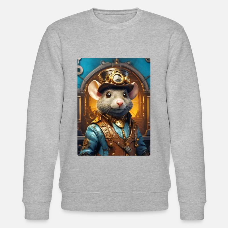 Rat Steampunk 1.13 - Sweat bio CHANGER Stanley/Stella Unisexe - gris chiné