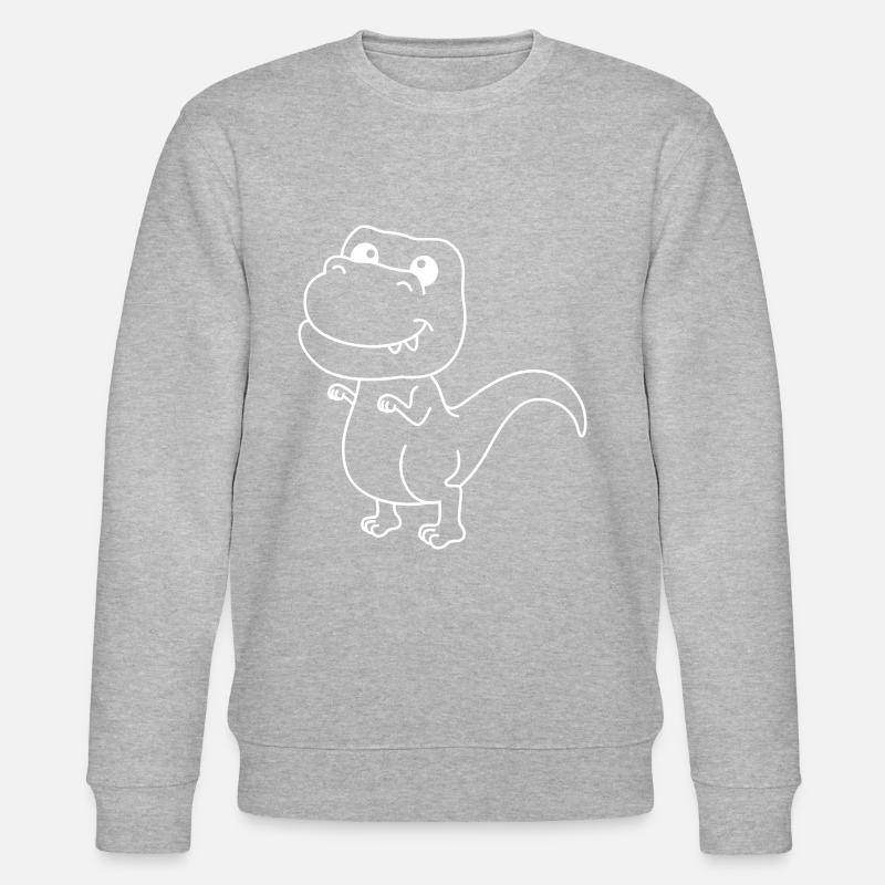 Dinosaurier T-Rex Comic - Stanley/Stella Unisex Bio-Sweatshirt CHANGER - Grau meliert