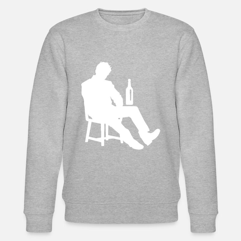 Drunk Man Drinking Drunk - Stanley/Stella CHANGER Unisex Organic Sweatshirt - heather grey