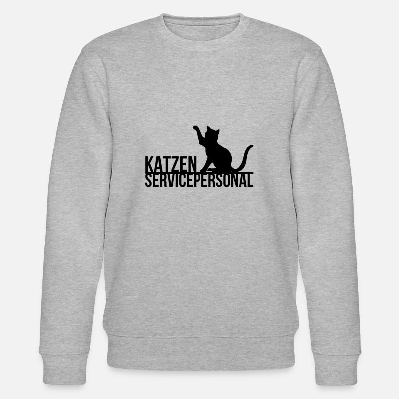 Katzen Servicepersonal - Stanley/Stella Unisex Bio-Sweatshirt CHANGER  - Grau meliert