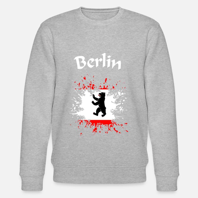 Berlin, Berliner Bär - Stanley/Stella Unisex Bio-Sweatshirt CHANGER  - Grau meliert