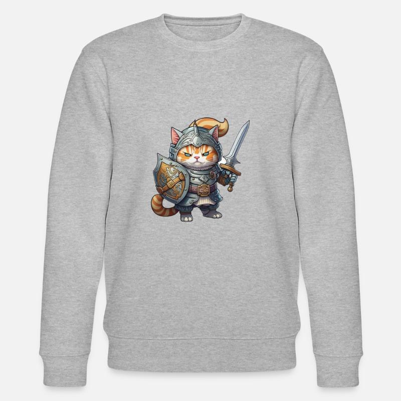 CHAT COURAGEUX - Sweat bio CHANGER Stanley/Stella Unisexe - gris chiné