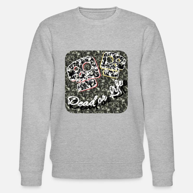 Dead or Life - Stanley/Stella Unisex Bio-Sweatshirt CHANGER  - Grau meliert