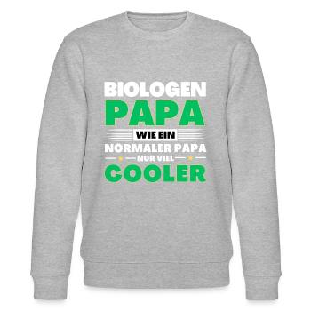 Biologen Papa wie ein normaler nur viel cooler - Stanley/Stella Unisex Bio-Sweatshirt CHANGER  - Grau meliert - Vorne - Nik (191cm) & Marisol (170cm)