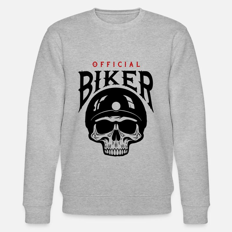 Skelett Biker - Stanley/Stella Unisex Bio-Sweatshirt CHANGER - Grau meliert