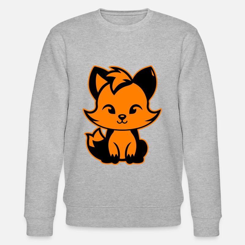 Renard mignon mignon bébé - Sweat bio CHANGER Stanley/Stella Unisexe - gris chiné