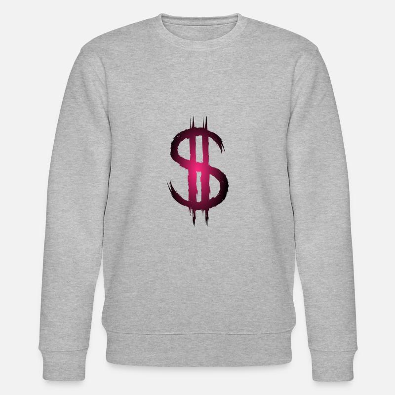 Dollarzeichen Dollar Geld - Stanley/Stella Unisex Bio-Sweatshirt CHANGER  - Grau meliert