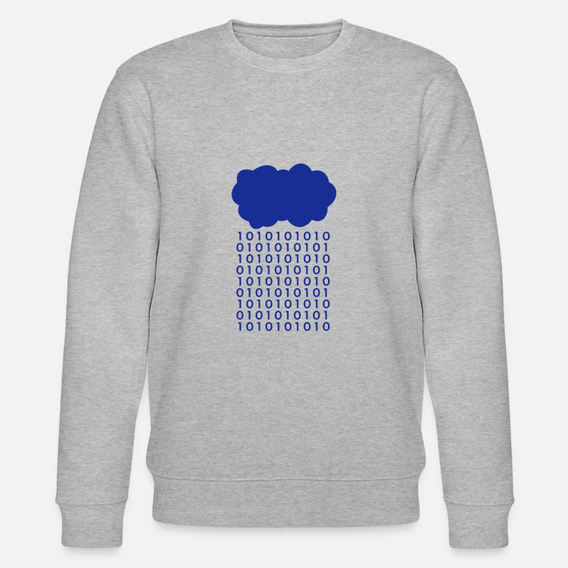 Bit rain cloud computer scientist - Stanley/Stella CHANGER Unisex Organic Sweatshirt - heather grey