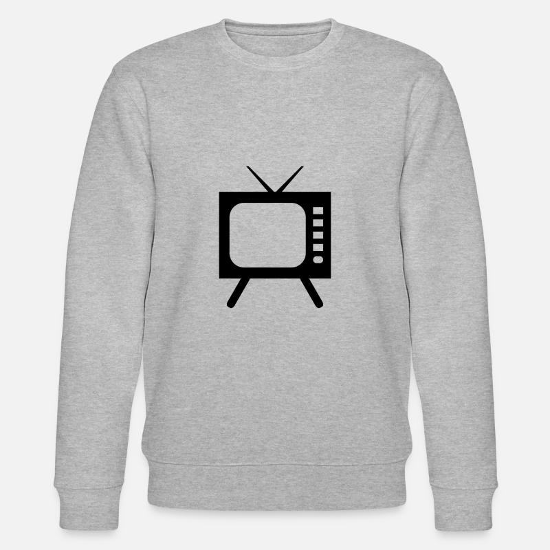Fernseher Symbol - Stanley/Stella Unisex Bio-Sweatshirt CHANGER  - Grau meliert
