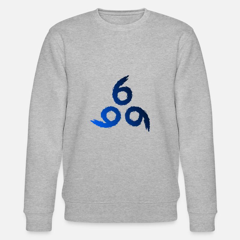 666 Satan symbol - devil - evil - Stanley/Stella CHANGER Unisex Organic Sweatshirt - heather grey