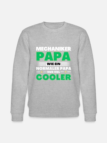 Mechaniker Papa wie ein normaler nur viel cooler - Stanley/Stella Unisex Bio-Sweatshirt CHANGER - Grau meliert