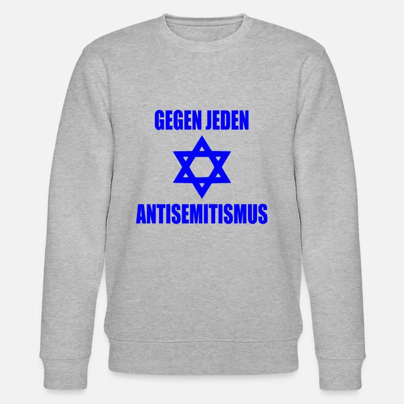 Gegen jeden antisemitismus - Stanley/Stella Unisex Bio-Sweatshirt CHANGER  - Grau meliert