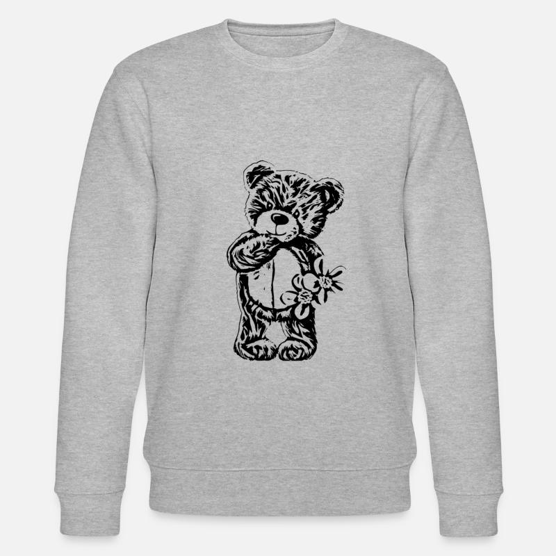 Teddybär - Stanley/Stella Unisex Bio-Sweatshirt CHANGER  - Grau meliert