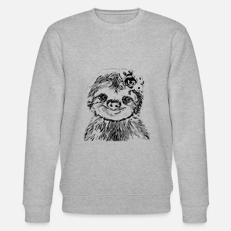 Faultier - Stanley/Stella Unisex Bio-Sweatshirt CHANGER  - Grau meliert