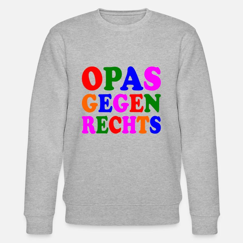 Opas gegen rechts - Stanley/Stella Unisex Bio-Sweatshirt CHANGER  - Grau meliert
