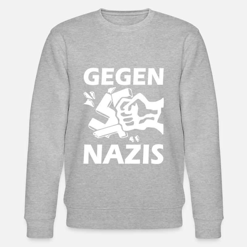Gegen nazis faust - Stanley/Stella Unisex Bio-Sweatshirt CHANGER - Grau meliert