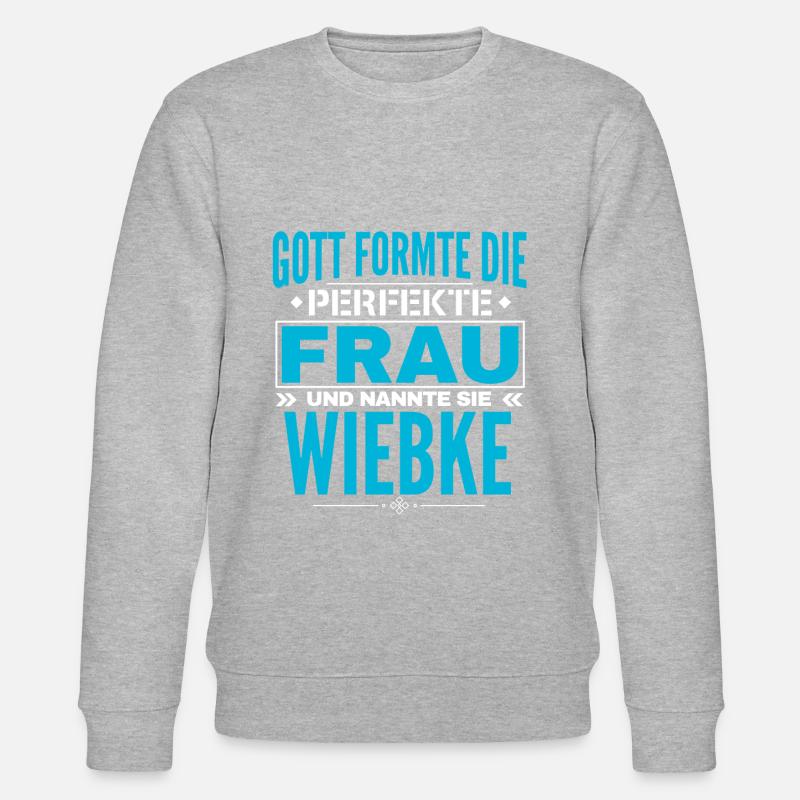 Wiebke Name Design - Stanley/Stella Unisex Bio-Sweatshirt CHANGER - Grau meliert