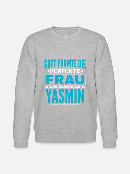 Conception du nom Yasmin - Sweat bio CHANGER Stanley/Stella Unisexe - gris chiné