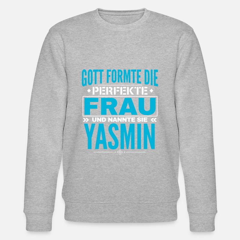Conception du nom Yasmin - Sweat bio CHANGER Stanley/Stella Unisexe - gris chiné