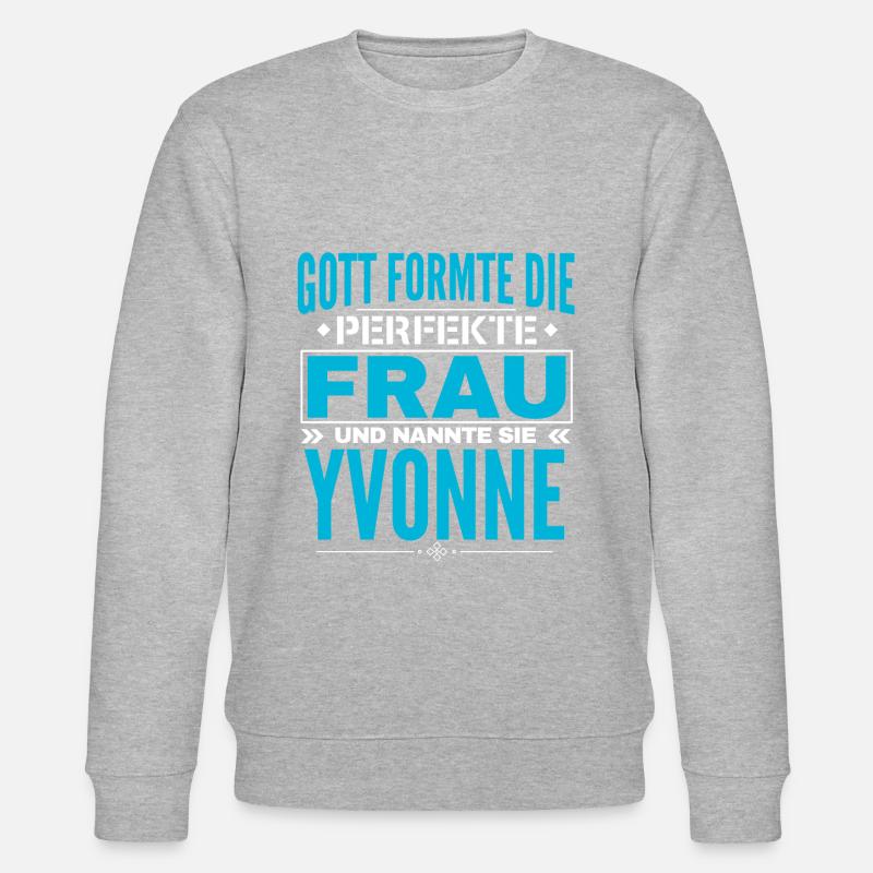 Yvonne Name Design - Stanley/Stella Unisex Bio-Sweatshirt CHANGER  - Grau meliert