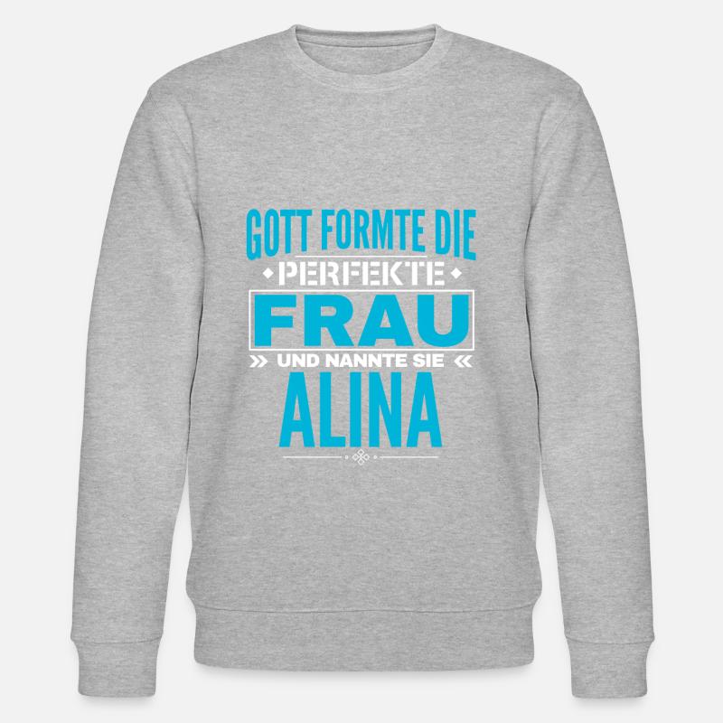 Alina Name Design - Stanley/Stella Unisex Bio-Sweatshirt CHANGER  - Grau meliert