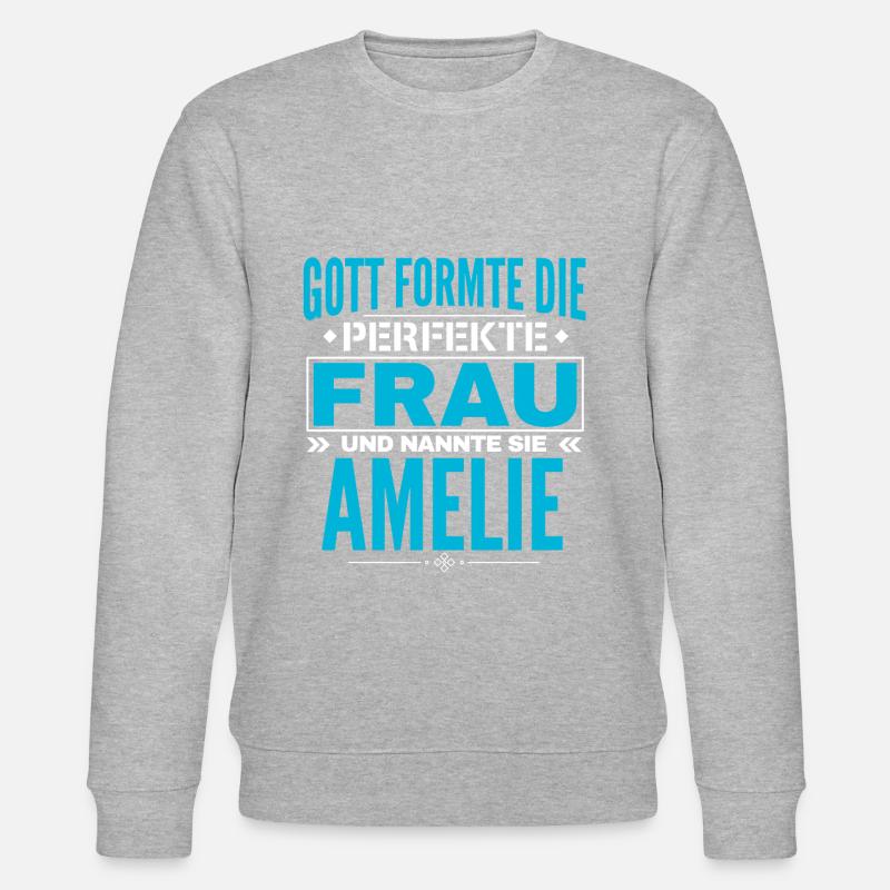 Conception du nom d’Amélie - Sweat bio CHANGER Stanley/Stella Unisexe - gris chiné