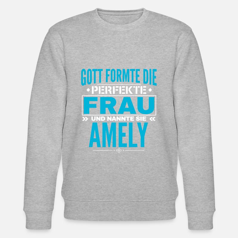 Conception du nom Amely - Sweat bio CHANGER Stanley/Stella Unisexe - gris chiné