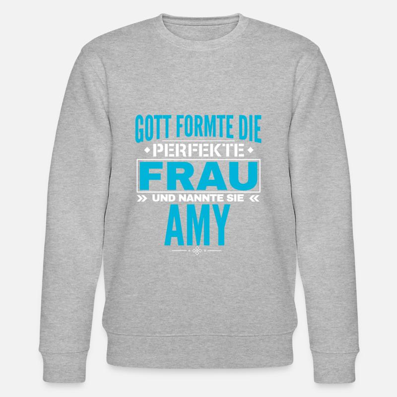 Conception du nom Amy - Sweat bio CHANGER Stanley/Stella Unisexe - gris chiné