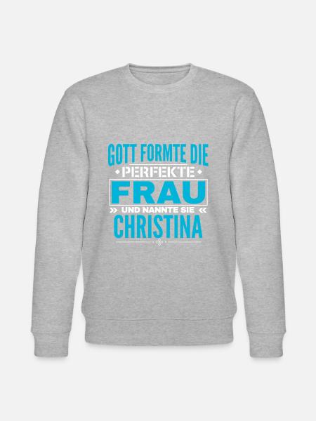 Christina Name Design - Stanley/Stella CHANGER Unisex Organic Sweatshirt - heather grey
