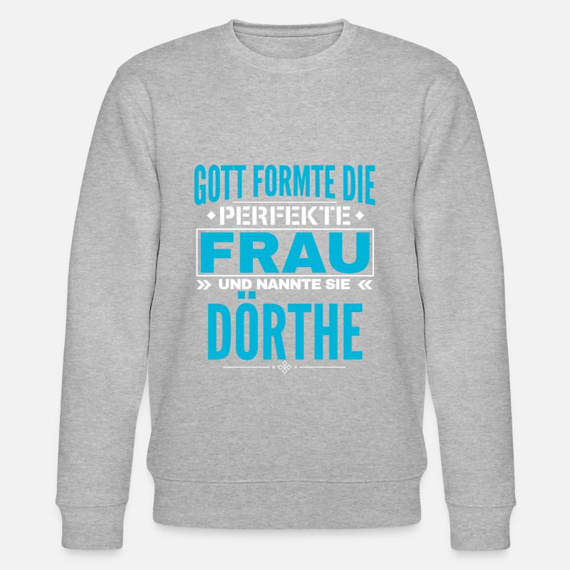 Dörthe Name Design - Stanley/Stella Unisex Bio-Sweatshirt CHANGER  - Grau meliert