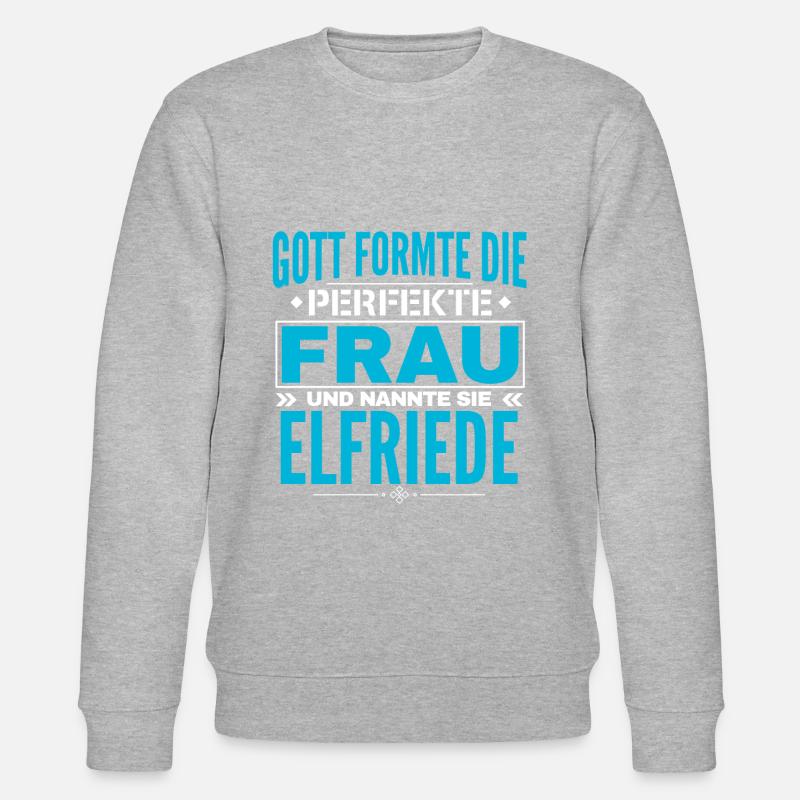 Conception du nom Elfriede - Sweat bio CHANGER Stanley/Stella Unisexe - gris chiné